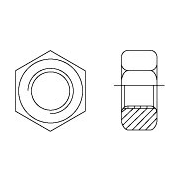 Гайка шестигранная для фланцевых соединений, класс точности В ОСТ 26-2041-96 - фото - 2